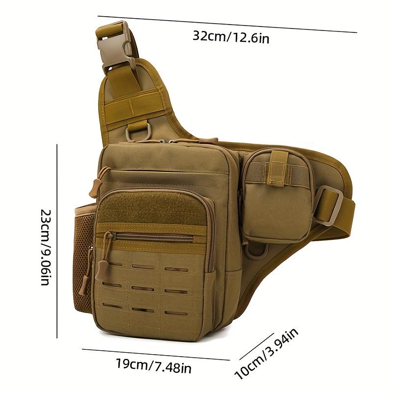 Casual Men's Crossbody Bag with Side Pouch, Multifunctional Lightweight Chest Pack for Outdoor Sports, Durable Breathable Waist Bag with Secure Zippered Back Pocket