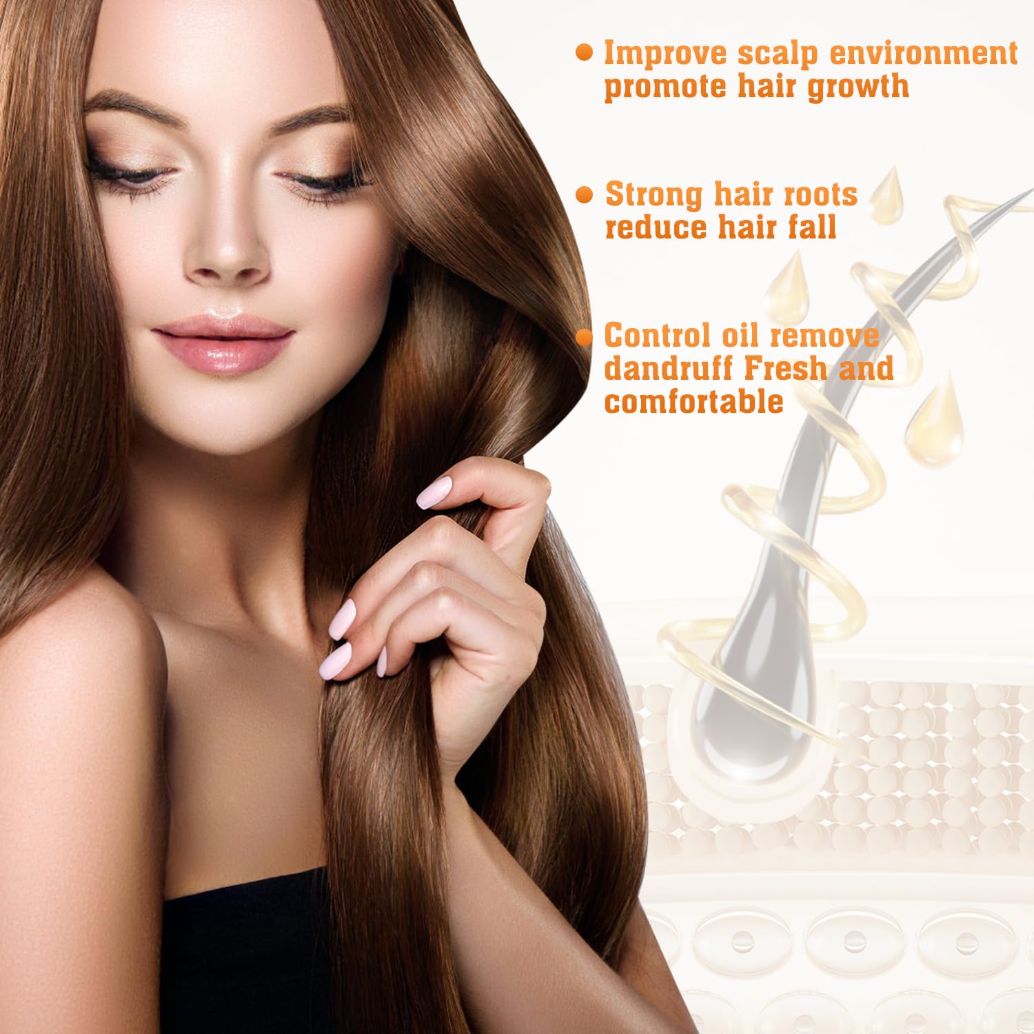 Skynii Platycladus Leaf Shampoo, Anti-Hair Loss, Strengthens Roots, Soothes Scalp, Cedar Leaf Extract, Ginger Root Extract, 300ml