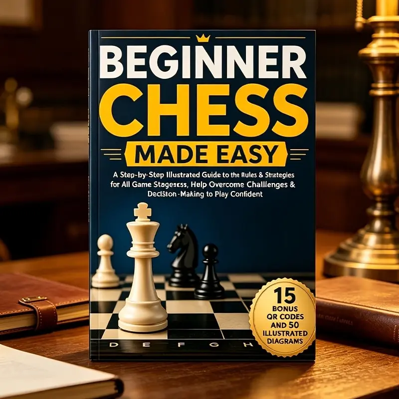 Beginner Chess Made Easy, Step-By-Step Illustrated Guide, Rules & Strategies, Enhance Decision-Making, Play Confidently