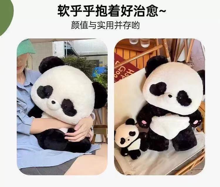 Cute Panda Backpack Cartoon Soft Cute Plush School Girl Backpack ins Girl Doll Bag