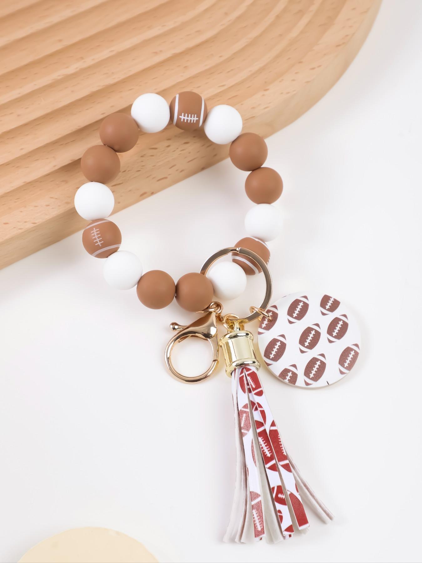 Baseball Design Tassel Decor Keychain, Cute Keychain for Women & Men, Fashion Keychain for Daily Clothing Decor, Trendy All-match & Exquisite Keychain for Birthday Gift, Keychain Pendant