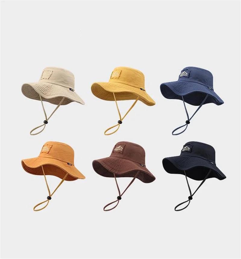 Summer Wide Large Brim Men Women Fisherman Hat Outdoor UV Protection Casual Sun Cap Hiking Fishing Climbing Safari Bucket Hats Summer Wide Large Brim Men Women Fisherman Hat Outdoor UV Protection Casual Sun Cap Hiking Fishing Climbing Safari Bucket Hats