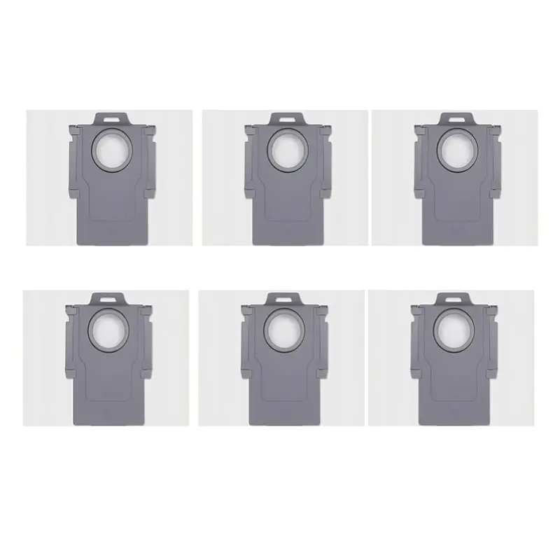 6 Dust Bags for Roborock Robot Vacuum Cleaners, Compatible with Qrevo Qv 35a S5v Saros 10r 20 Edge S5a Curvx Pro Plus 2 Flow S5x S8 Maxv Qx Models