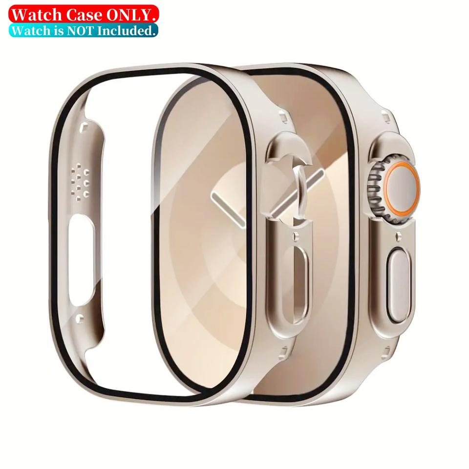 Ultra-Thin Hard PC Watch Screen Protector Case (49mm), Built-In Tempered Glass for iWatch Ultra/Ultra 2, Durable Protective Cover