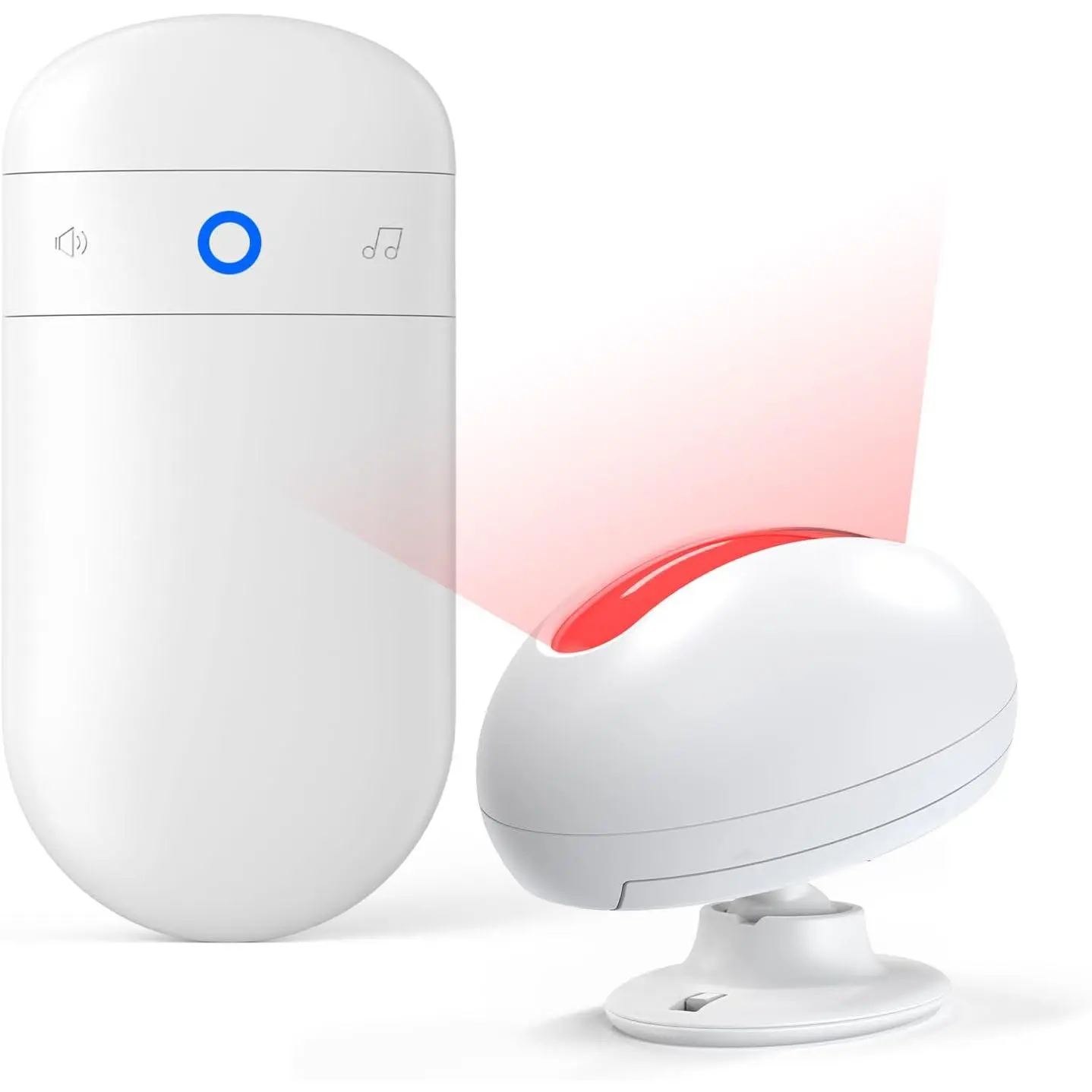 Motion Sensor Doorbell -Indoor Motion Detector , Door Chime for Business/Store/Office Entrance, Entry Alert  with Buzzer, USB/  (1 Receiver + 1 Motion Sensor)