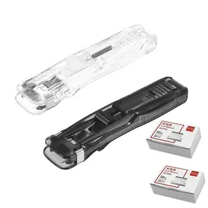 Portable Binder Clips Booklet Stapler, Includes 100 Small Binders, Ideal for School Office Home, Damage-Free Paper Distributor