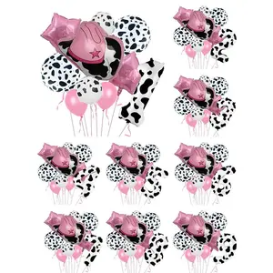 40 Inch Cow Print Number Balloons 1 2 3 4 5 6 7 8 9 Figure Foil Balloon Holy Cow Im One Birthday Cowgirl Theme Party Decorations