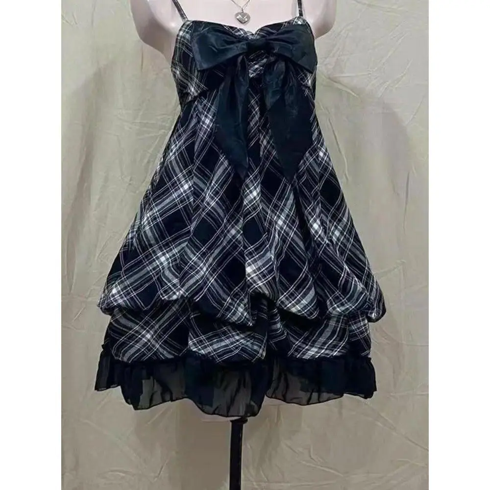 Women's Korean-Style Sweet Slim Bud Polyester Mini Dress - Strap Sleeveless, Short Length, Soft Girl Look, Daily Casual Summer Outfits