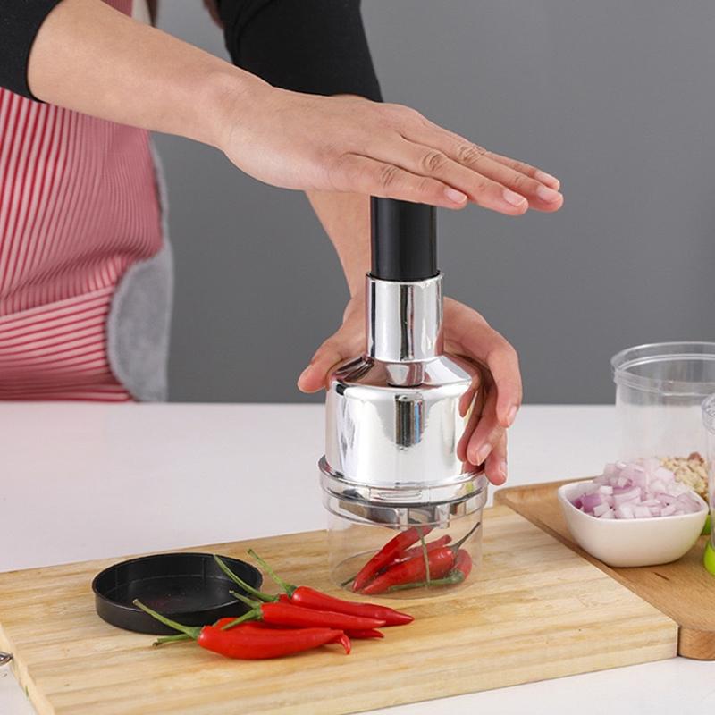 Girly Transparent Garlic Press, Stainless Steel Durable Kitchen Crusher, Manual Compact Vegetable Slicer & Cooking Tool