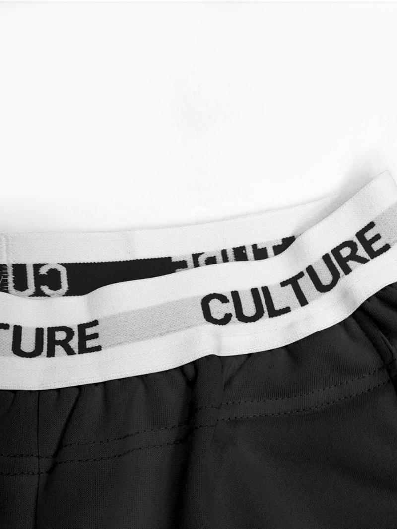 Women's Floral Print Letter Tape  Pocket Elastic Waist Sweatpants, Casual Sporty Trousers, Casual Comfy Trousers for Daily Wear Outdoor, Ladies Bottoms for All Seasons