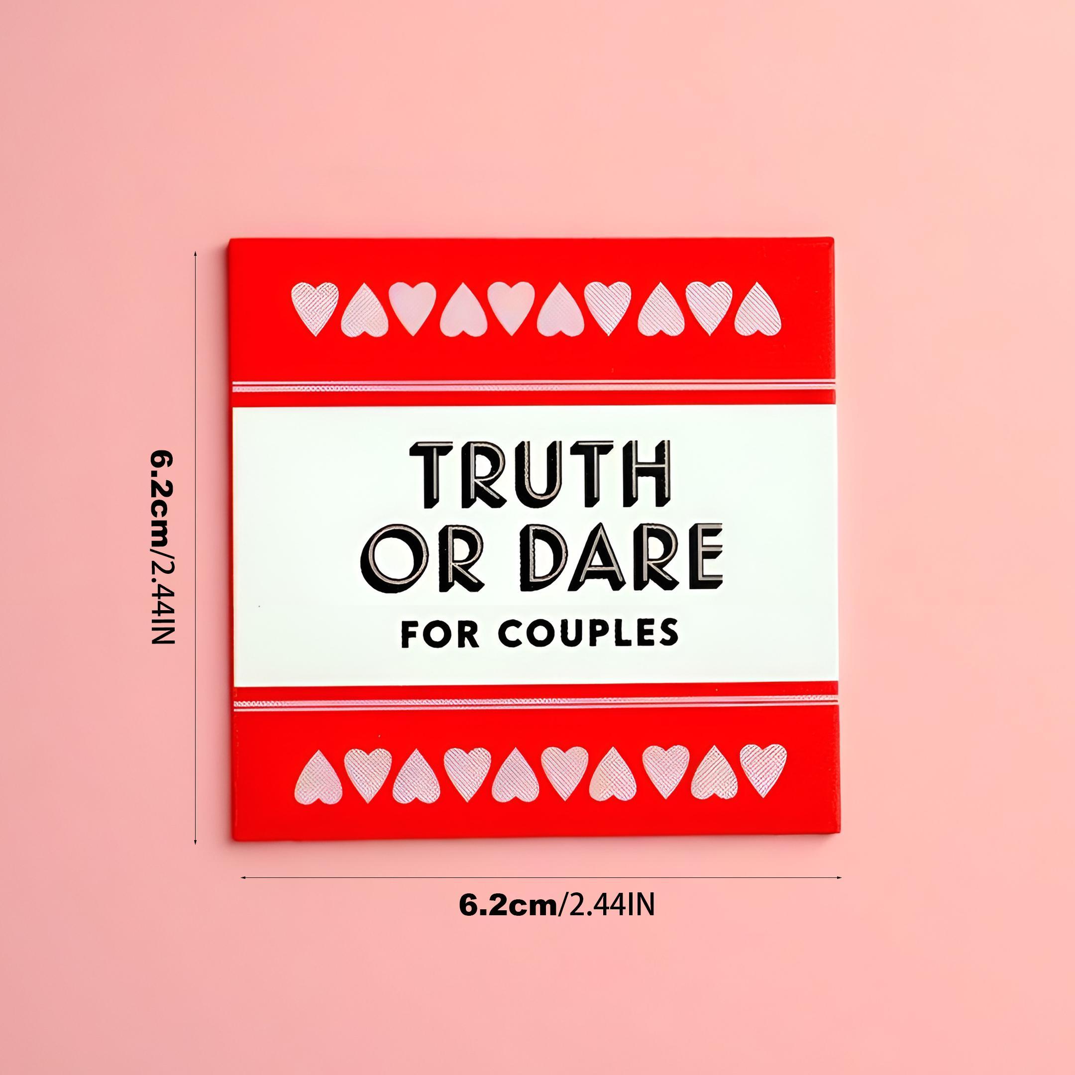 Truth Or Dare Themed Card Game, 1 Box Adult Couples & Family Game Cards, Family Fun Game, Party Game Supplies for Indoor & Outdoor