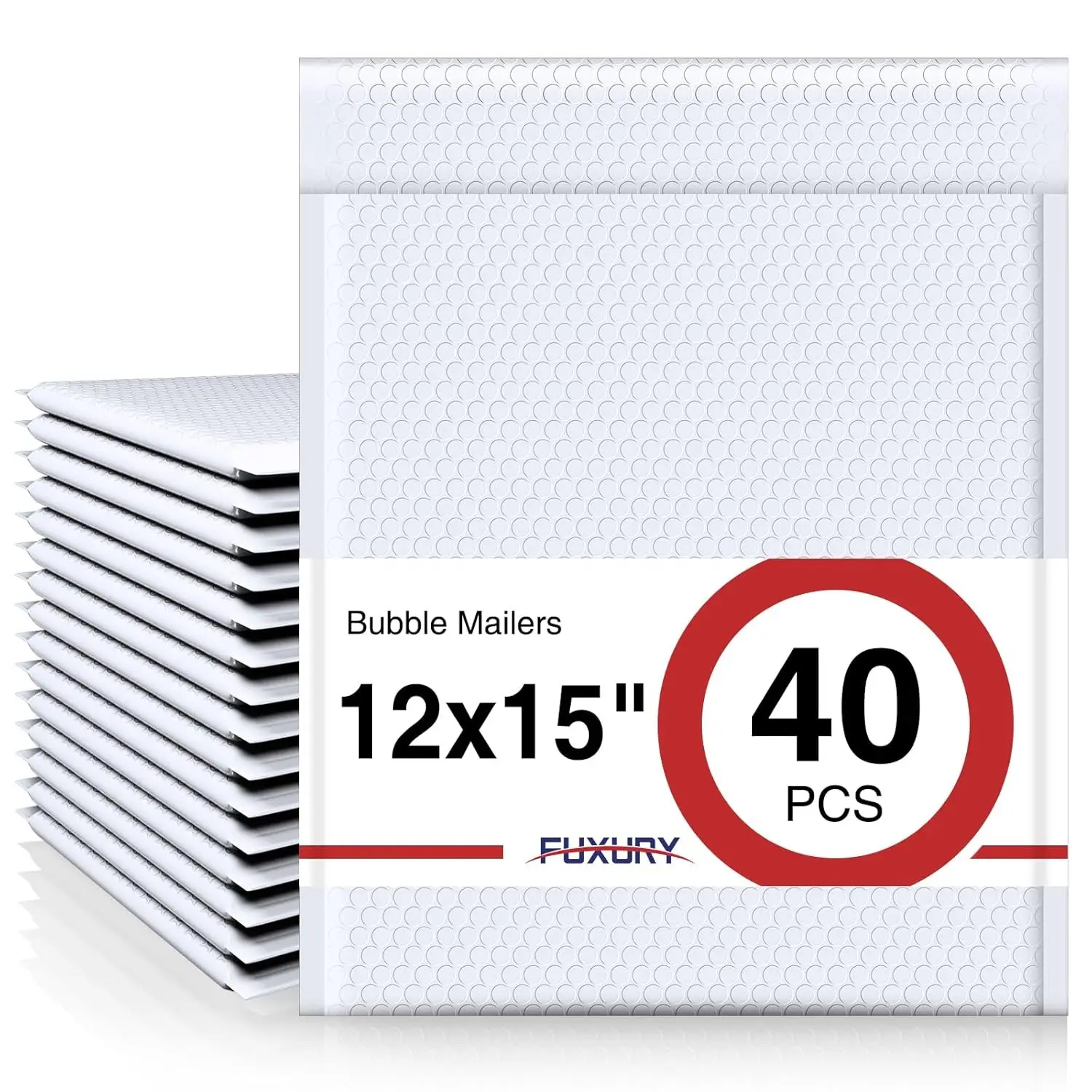 Bubble Mailers 12x15" White Padded Envelopes 40 Pack Large Bubble Mailer Strong Adhesion Padded Mailer,Self-Seal Envelope for Mailing Small Business,Magazine,Clothing
