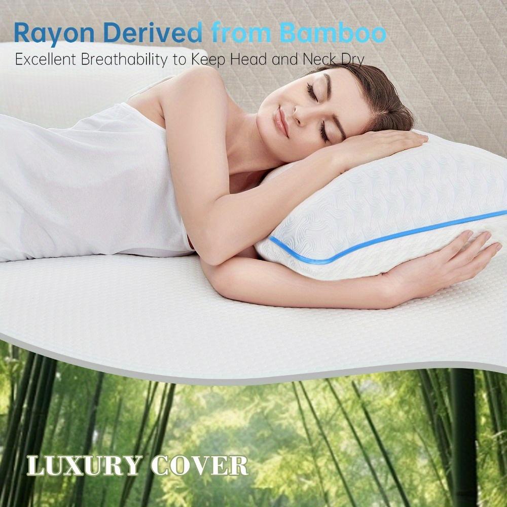 Pack of cool and breathable memory cotton fragment pillows, gel pressure-relieving full sleeping pillows, relieving night sweating 20 * 30 inches