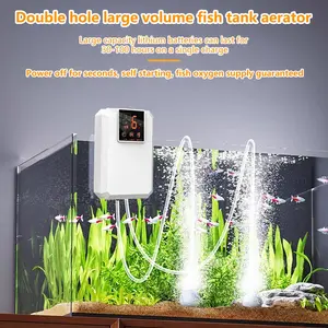 Cyberpunk Oxygen Pump Dual Mode Ultra-Quiet for Home Aquarium Wild Fishing Live Fish Tank, USB PD Charging, Abs Enclosure, Lithium Batteries