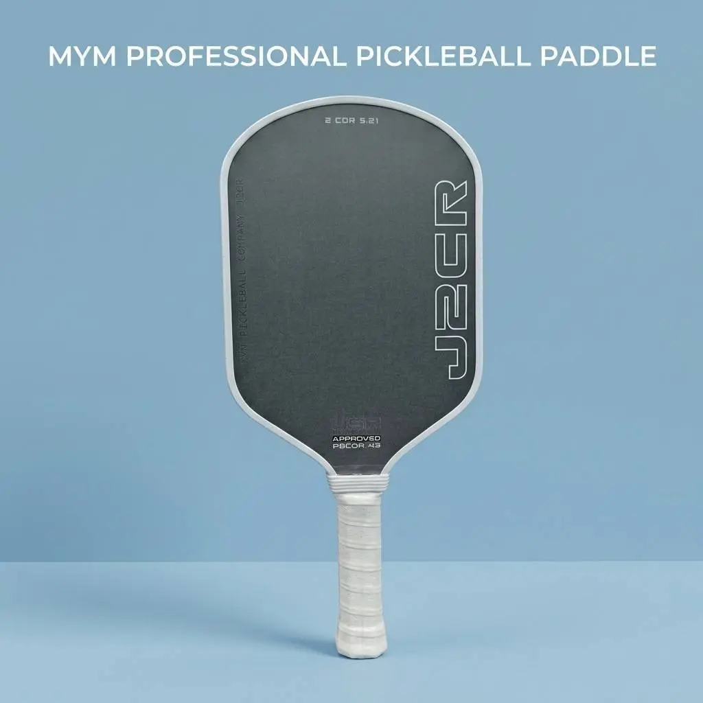 Hybrid Mym J2cr Pickleball Paddle, 16mm Foam Core, Rough Sand Cfc Carbon Fiber, Durable & High-Performance Sports Equipment
