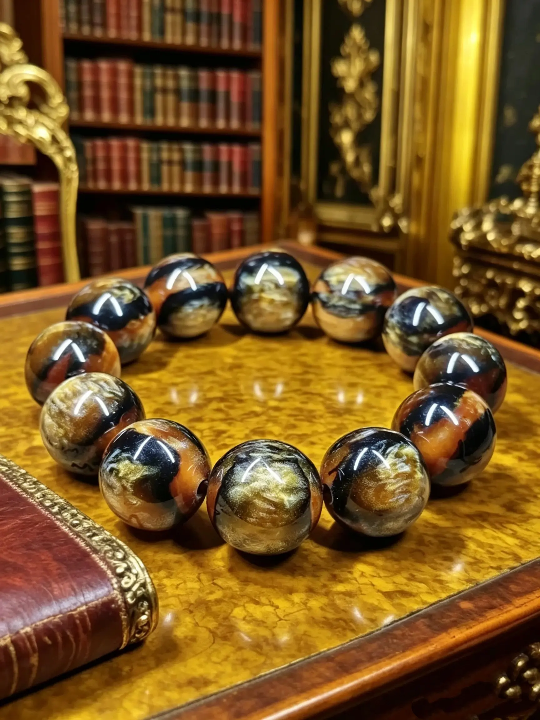 20mm Luxurious Bracelet, Bohemian Style, Natural Resin Sea Bamboo, Symbolizes Wealth and Happiness, Perfect Gift for All Occasions