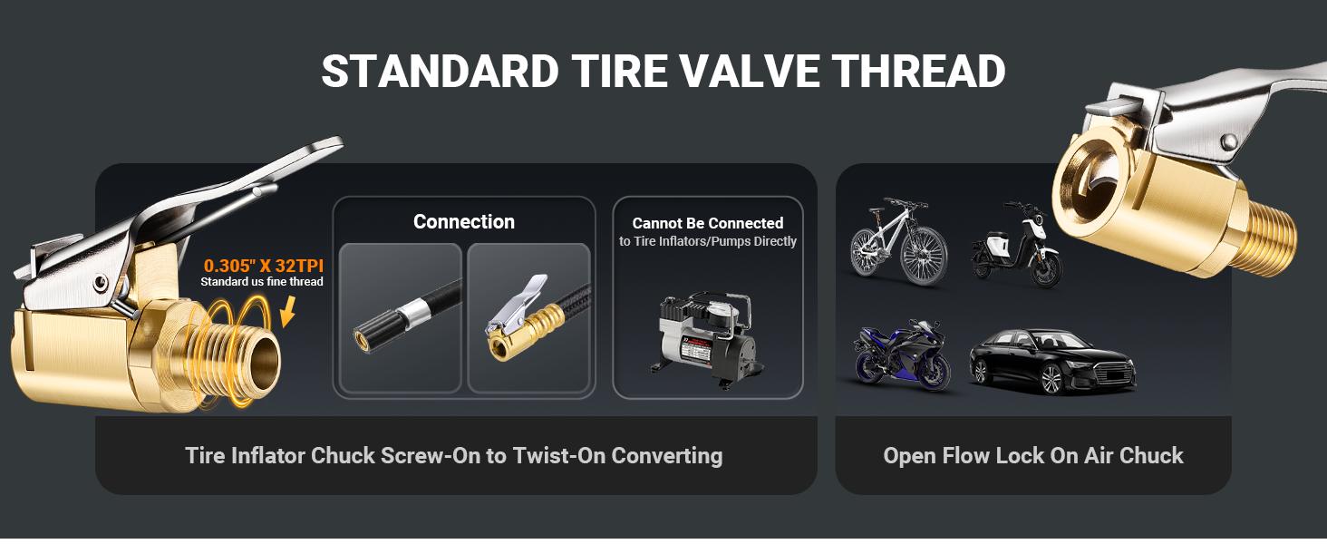 2 Pcs Brass Locking Tire Air Chuck, Tire Inflator Hose Adapter for Twist On Connection Convert to Lock On, No Air Leakage Air Compressor Pump Clip On Tire Chucks, Tire Nozzle with Tire Valve Thread 2 Pcs Brass Locking Tire Air Chuck, Tire Inflator Hose Adapter for Twist On Connection Convert to Lock On, No Air Leakage Air Compressor Pump Clip On Tire Chucks, Tire Nozzle with Tire Valve Thread