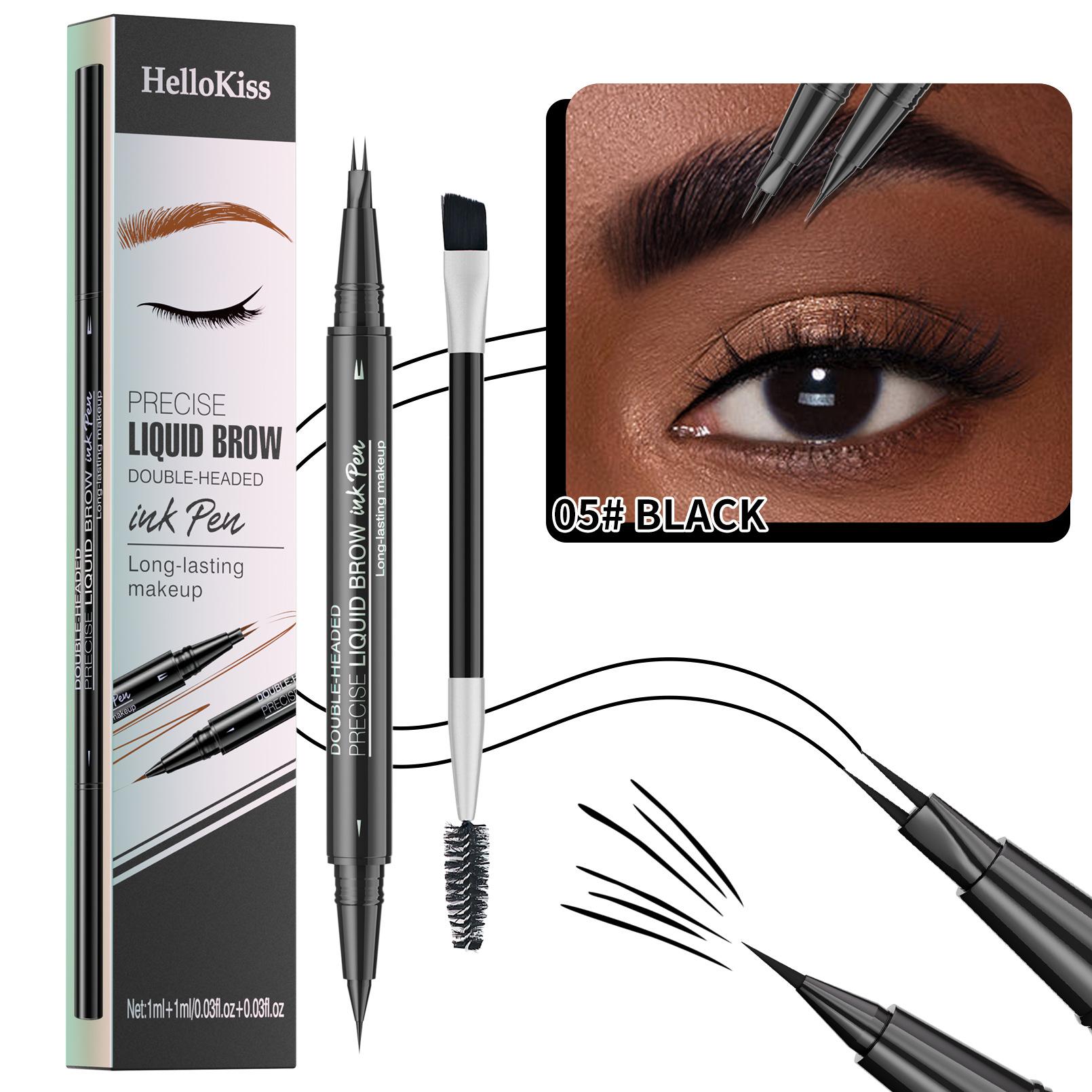 Waterproof Sweat-Proof Smudge-Free Eyebrow Pencil, Liquid Dual-Ended 2-In-1, Long-Lasting Color Lock, Perfect Gift Waterproof Sweat-Proof Smudge-Free Eyebrow Pencil, Liquid Dual-Ended 2-In-1, Long-Lasting Color Lock, Perfect Gift