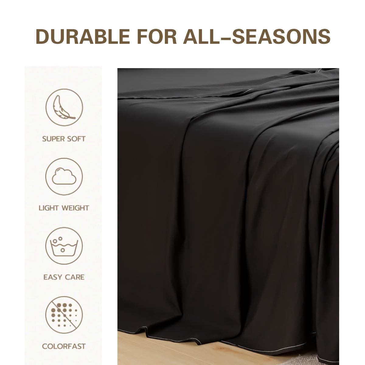 Solid Color Fitted Sheet Set, 2/3 Counts/set Including 1 Count Fitted Sheet & 1/2 Counts Pillowcase, Soft Comfortable Bedding Set for Home Bedroom