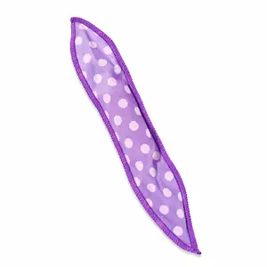 Heatless Curling Rod, Purple Polka Dot Sleep Hair Roller, No Heat Overnight Curling Ribbon for Natural Curls, Comfortable Reusable Hair Styling Tool for Women and Girls