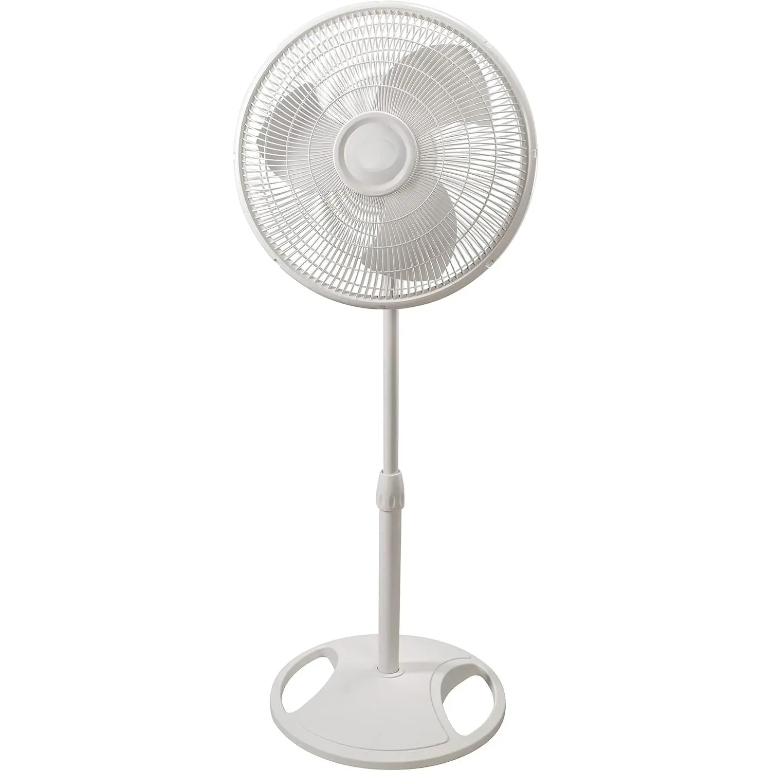 Oscillating Pedestal Fan - Cooling Standing Fan for Bedroom, Living Room, and Home Office - Adjustable Height - 3 Quiet Speeds - 2520 - 16" Blade Diameter - White