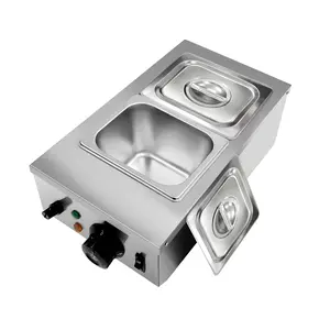 800W & 1200W Stainless Steel Chocolate Melting Machine – 2-Tank & 3-Tank Options with Food Pans, Lids, and Temperature Control
