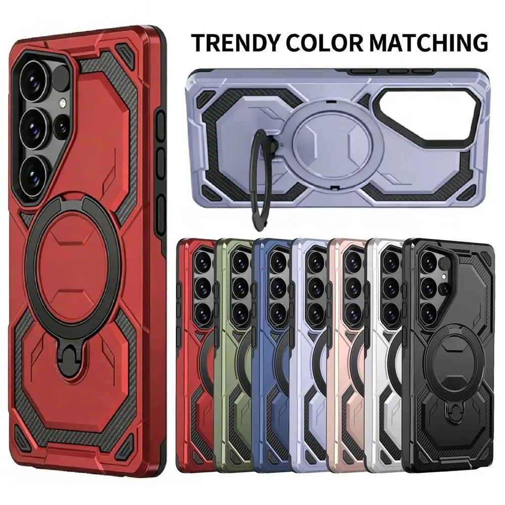 Magnetic Sagsafe Armor Case For Samsung S26 S25 S24 S23 Plus Ultra FE Edge A56 A55 A36 A35 A26 A25 A16 A15 A06 Wireless Charging