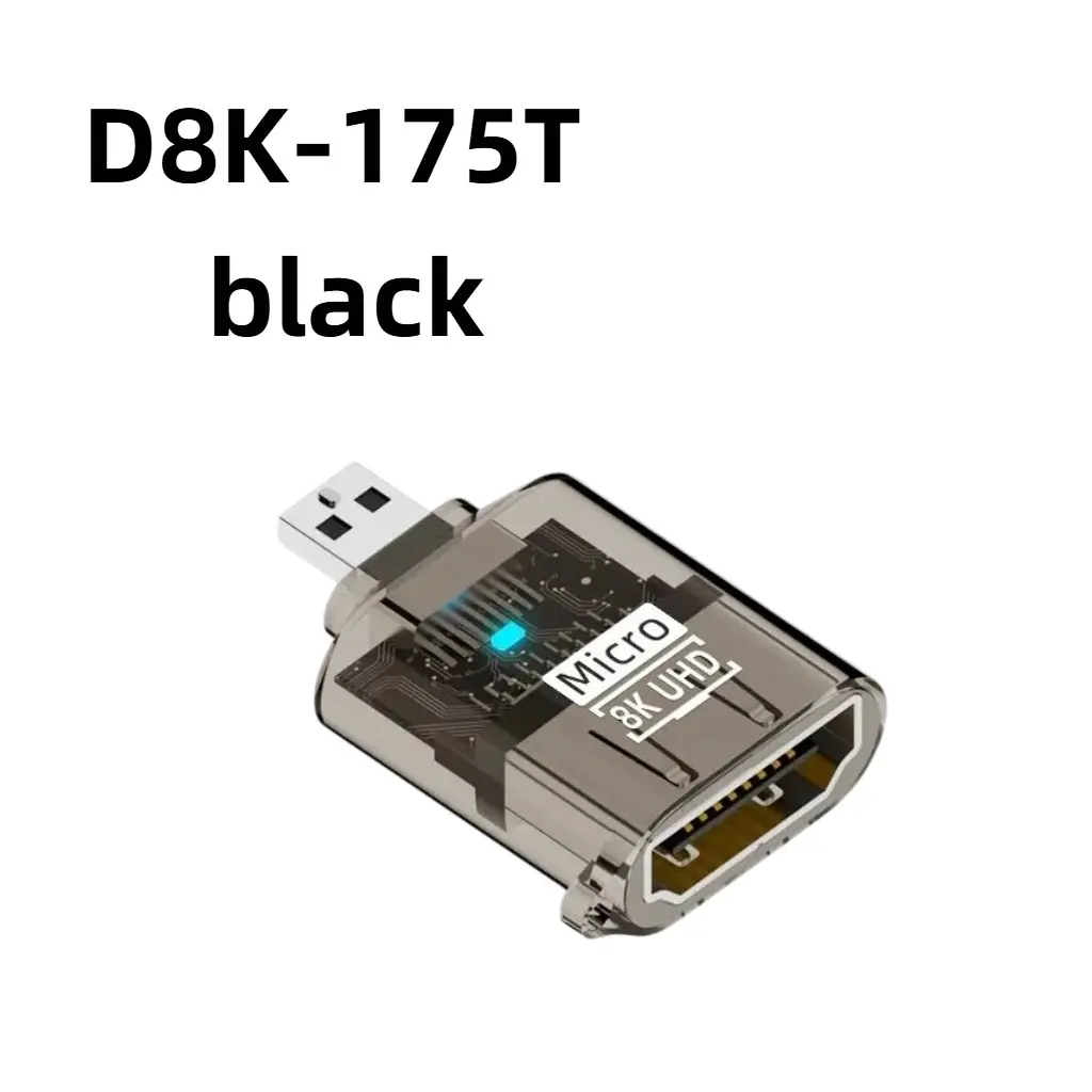 HD Female to Micro HDMI Male Adapter, High-Definition Video Converter, Compatible with Laptops, Computers, Cameras