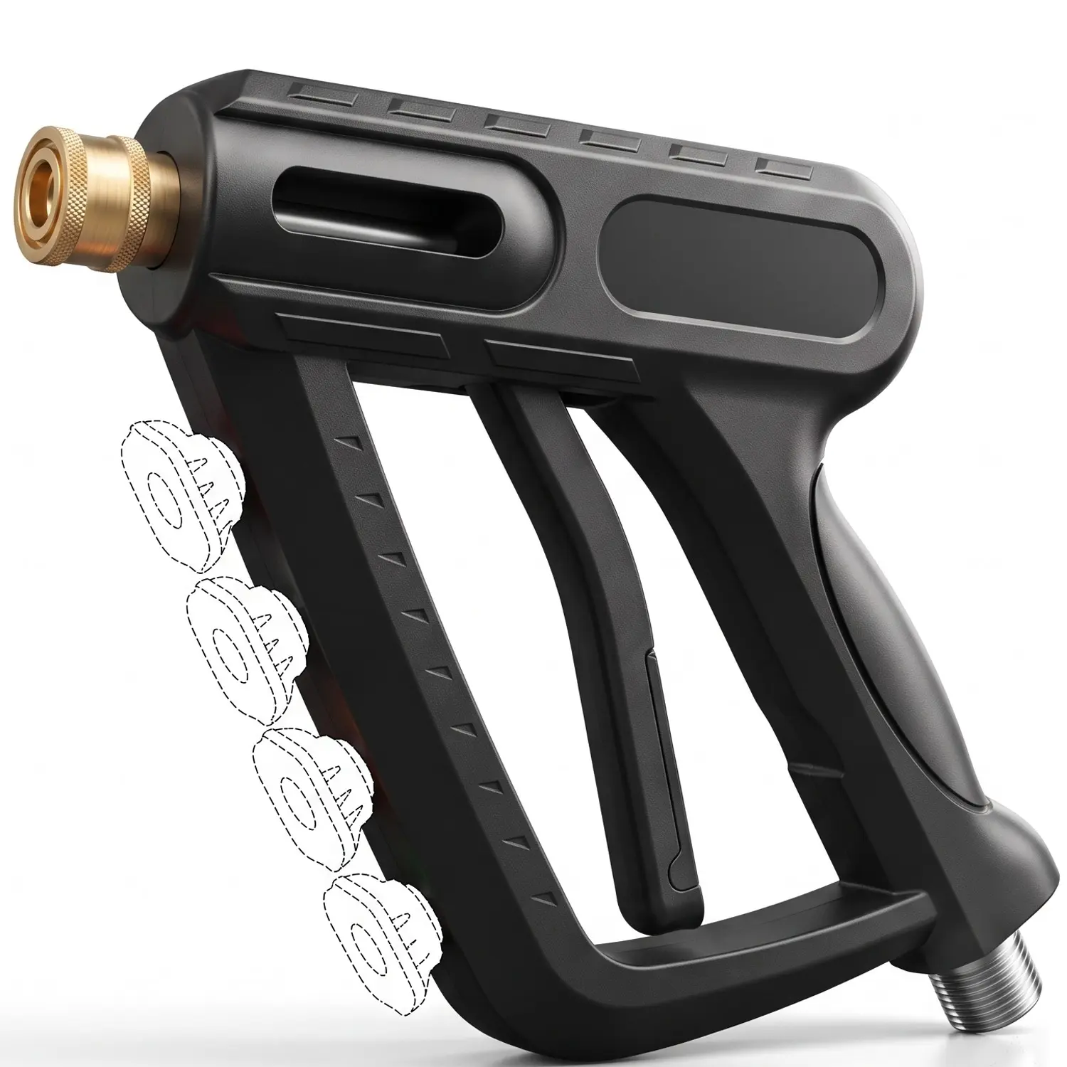 M22 High-Pressure Washer Gun with Nozzle Holder, Max Pressure 5000psi, Suitable for Electric and Gasoline Power Washers