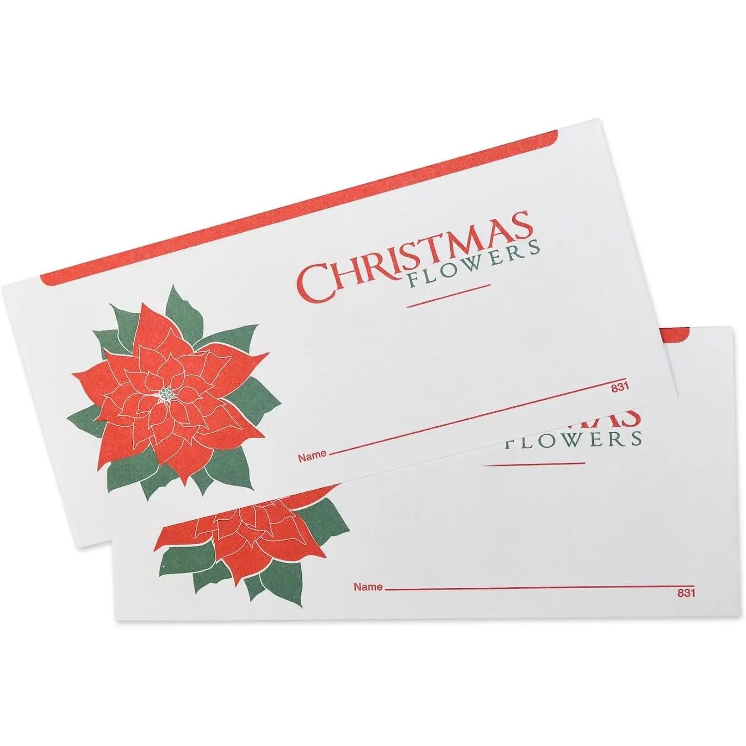 Christmas Flower Offering Envelopes for Church | Pack of 100 | Bulk Christmas Supplies (100)