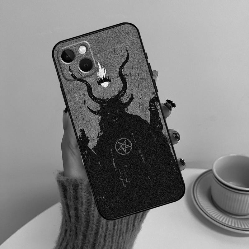 Devil Satan Dark Art Phone Case For iPhone 17 15 14 Plus 11 12 13 16 Pro Max Mini Max Soft Cover, Durable, Shockproof, Wireless Charging