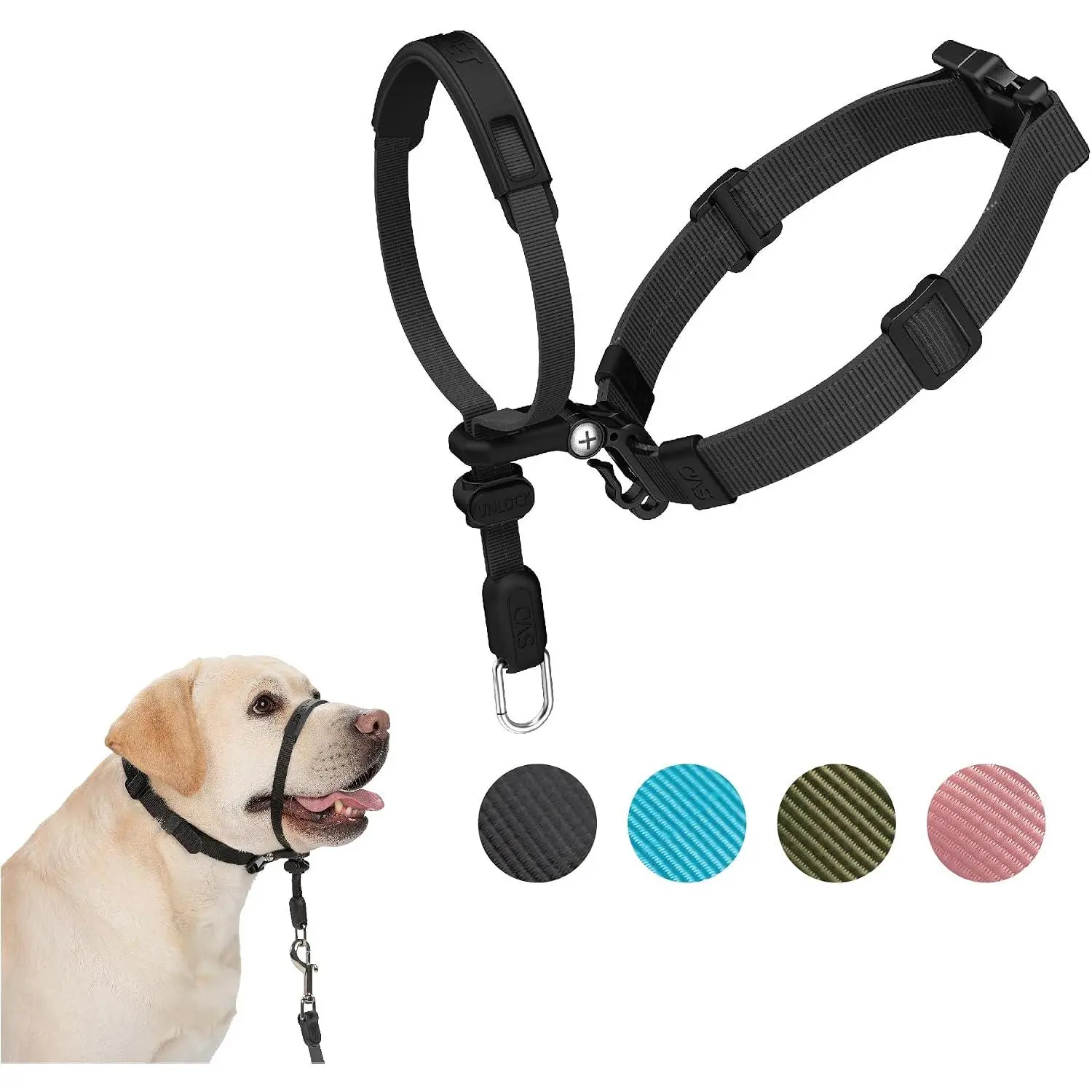 Medium Anti-Pull Dog Head Halter, Anti-Bite Comfort Soft Walking Head Collar, Easy On Adjustable Simple Training Headgear for Small & Medium Dogs Daily Walk Pet Supplies,Halloween,Ghost,with,Coffee,protection,sales,worldwide,Tactical,Dog Collar,Santa,Cat