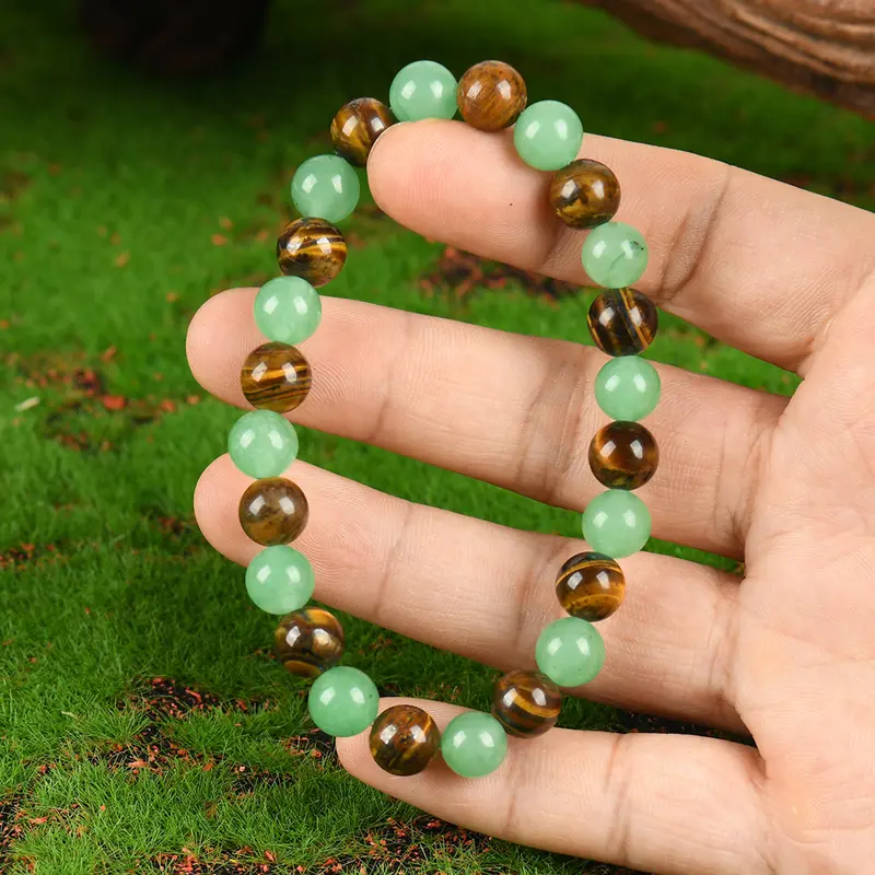 Unisex Tiger Eye & Green Aventurine Beaded Crystal Bracelet - Adjustable Size (5.9-7.87in) Charms for Unisex Wear, Abundance, Wealth-Attracting Adult Costume Jewelry Unscented Anniversary Accessory Unisex Tiger Eye & Green Aventurine Beaded Crystal Bracelet - Adjustable Size (5.9-7.87in) Charms for Unisex Wear, Abundance, Wealth-Attracting Adult Costume Jewelry Unscented Anniversary Accessory