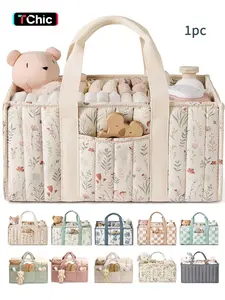 Baby Diaper Caddy - Large Organizer Tote Bag for Newborn essentials Boy or Girl - Baby Shower Basket - Nursery Must Haves - Registry Favorites - Newborn Caddie Car Travel