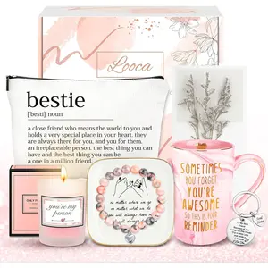 Best Friend Birthday Gifts for Women Friendship Gifts for Women Friends Unique Bestfriend Birthday Gift for Woman Bestfriend gift Ideas for Bestie BFF Soul Sister - Mug, Keychain, Candle, Bracelet