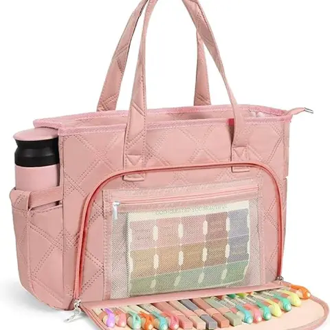 Women's Large Bible Bag with Protective Cover, Stitched Tote Bag with Pockets, Zipper Pocket, Pen Slot, Soft Handle & Shoulder Strap, Crossbody Tote Bag, Handbag Shoulder Bag, Casual Fashion Bag