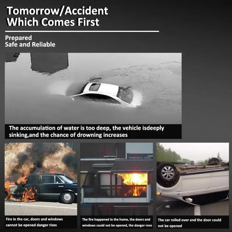 2 in 1 Safety Hammer, Multifunctional Car Safety Hammer with Seatbelt Cutter, Emergency Escape Tool for Car, Home, Office, Vehicle