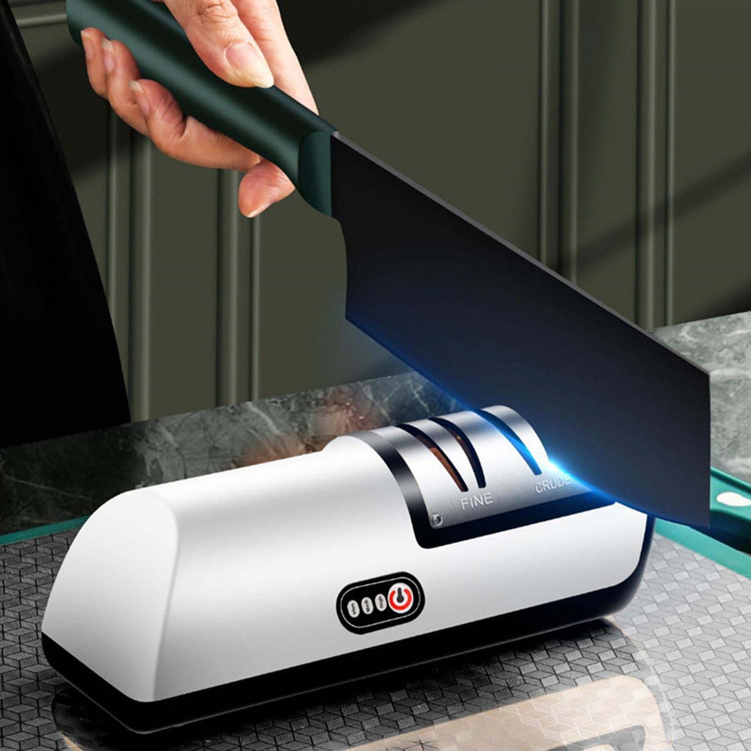 Electric Knife Sharpener, 2-speed Adjustable Knife Sharpening Tool, Professional Knife Sharpening Machine for Home Kitchen, Household Kitchen Tools