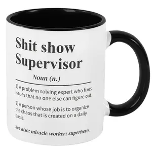 Sh*T Show Supervisor Mug,11oz/15 oz Ceramic Coffee Cup,Gift For My Boss, Team Manager Gift, Director Gift, Boss Thank You Gift