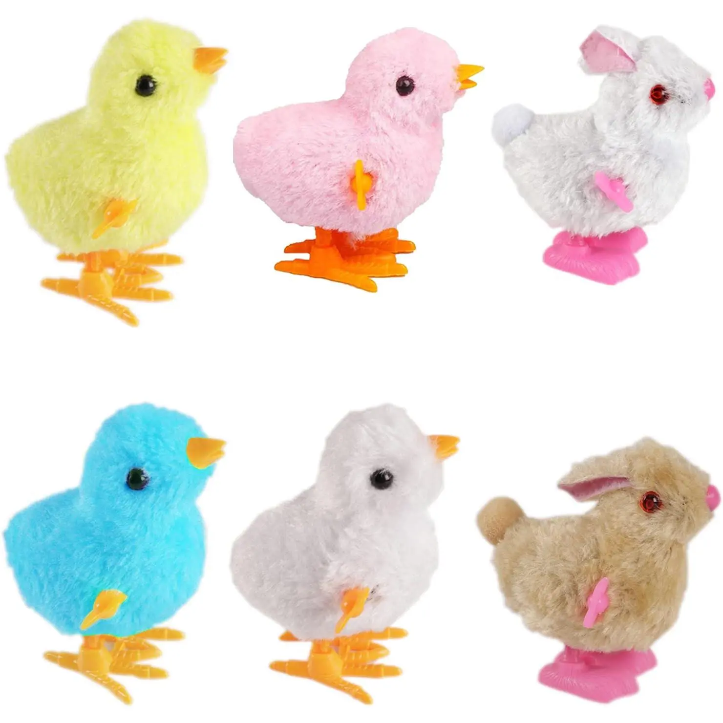 Bunny and Jumping Chick Wind Up Toys Novelty Chicken Hopping Windup Toy for Kids Toddlers Adult Easter Egg Hunt Basket Stocking Stuffers Party Favors Goody Bag Fillers Gifts (Colorful-1)fidget toys