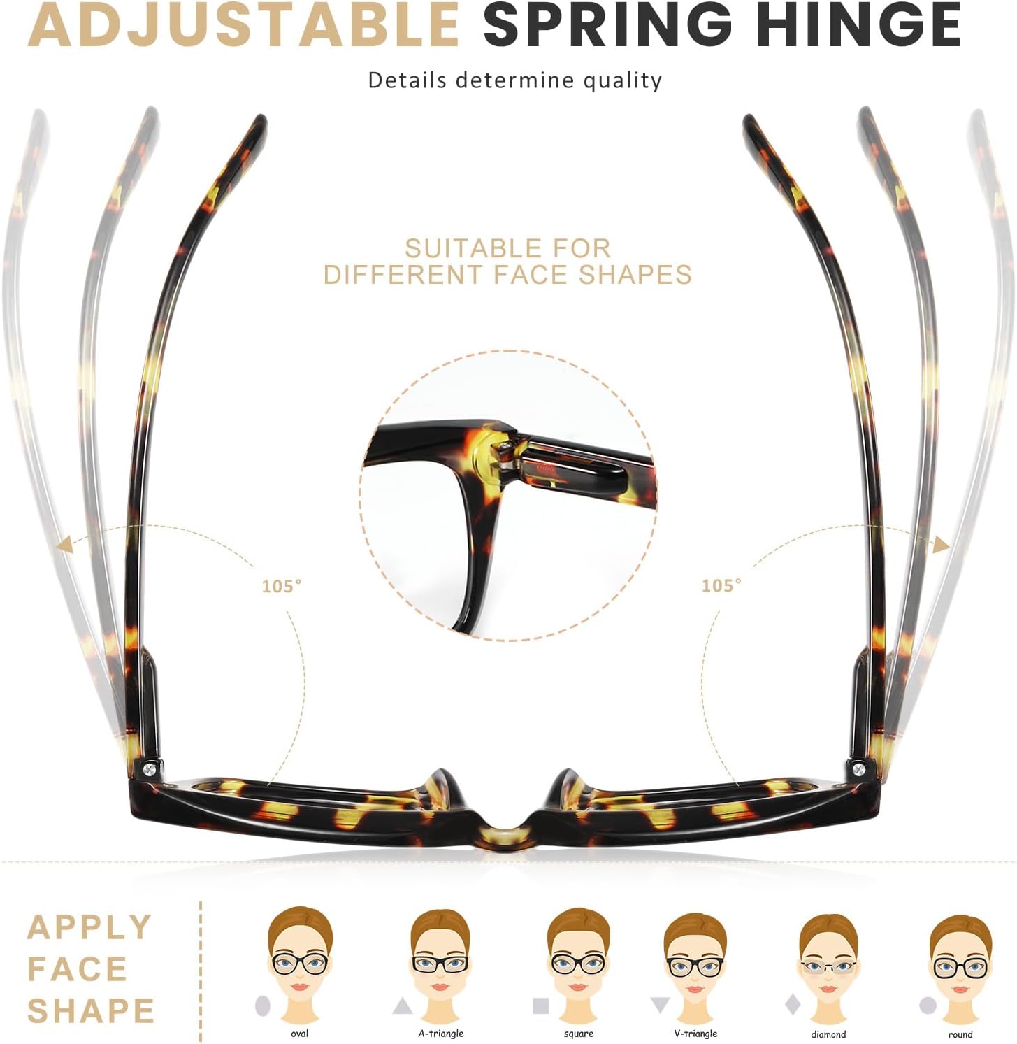 RESJOK 3 Pack Tortoiseshell Reading Glasses Blue Light Blocking Readers Oversize Oprah Square Anti Glare Reading Glasses for Women & MenEyestrain Spring Hinge Trending Eyeglasses Lightweight RESJOK 3 Pack Tortoiseshell Reading Glasses Blue Light Blocking Readers Oversize Oprah Square Anti Glare Reading Glasses for Women & MenEyestrain Spring Hinge Trending Eyeglasses Lightweight