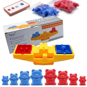Bear Balance Scale Educational Toy for Kids, Math Addition Subtraction Learning Tool, Parent-Child Interactive Desk Game, Back to School, School Supplies