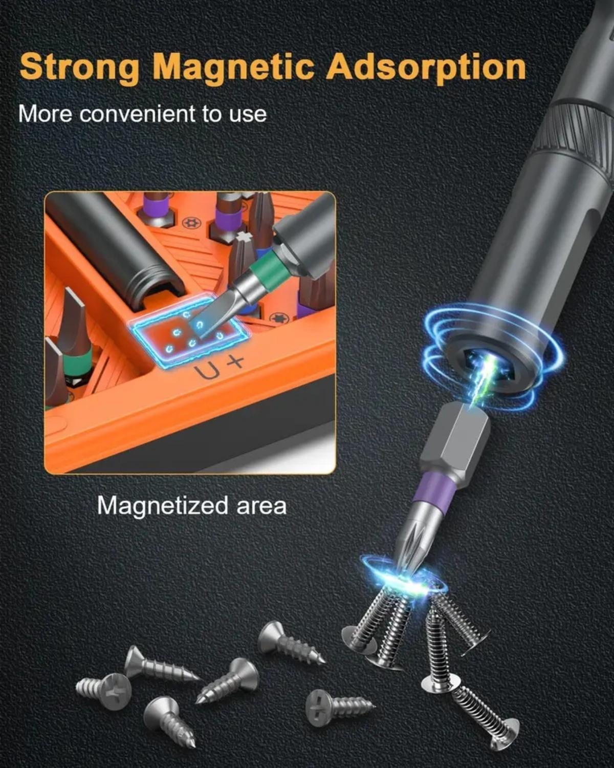 43-in-1 Ratcheting Screwdriver Set Multi-Purpose Magnetic Repair Kit with Detachable Handle | Perfect for Computer, Phone, Watch & Glasses Fixes | Cool DIY Tool Gift for Men Rotary Ratchet car Removal Portable