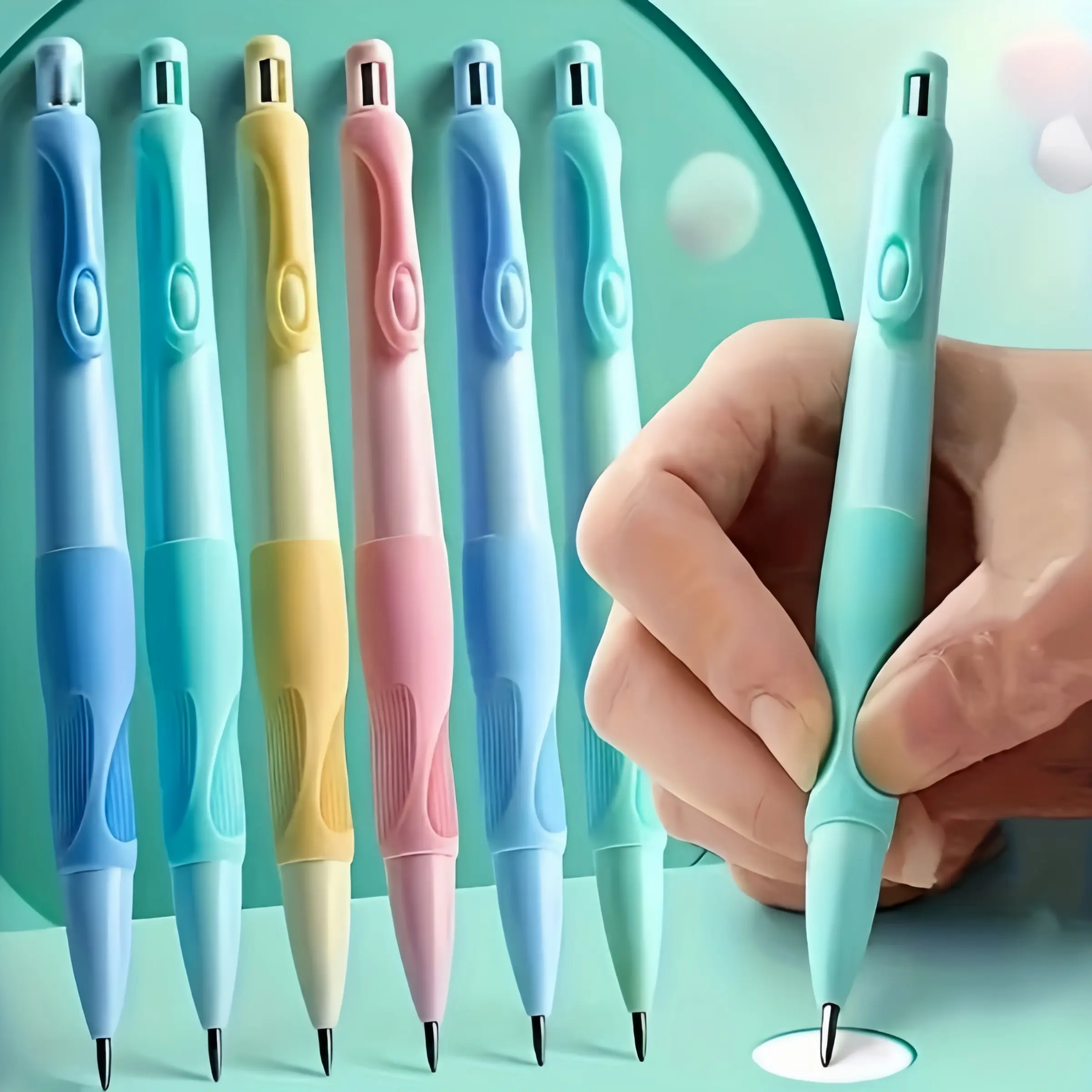 8/12 Piece Set 2.0mm Automatic Pencil, Replacement Lead Included, Ergonomic Design, Thick Core, Ideal for Students, Drawing, Writing, Gift, Mechanical Pencils