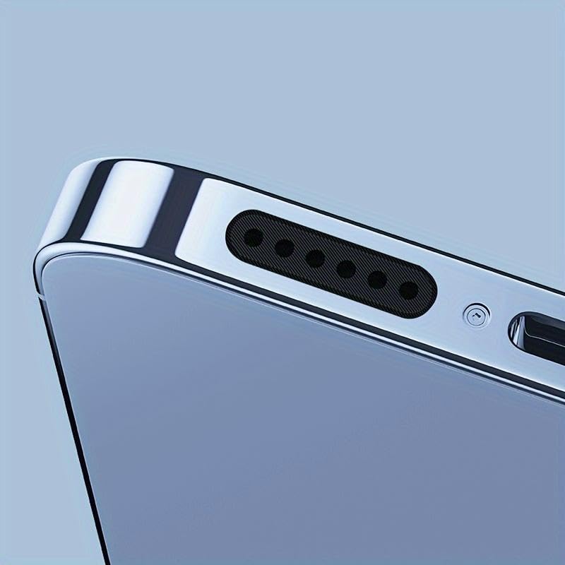 48PCS Universal Phone Speaker Dust Protector Cover Mesh Stickers Compatible with iPhone 17 16 15 Pro Max, iPhone 14, 13, 12, , Included  Tweezer