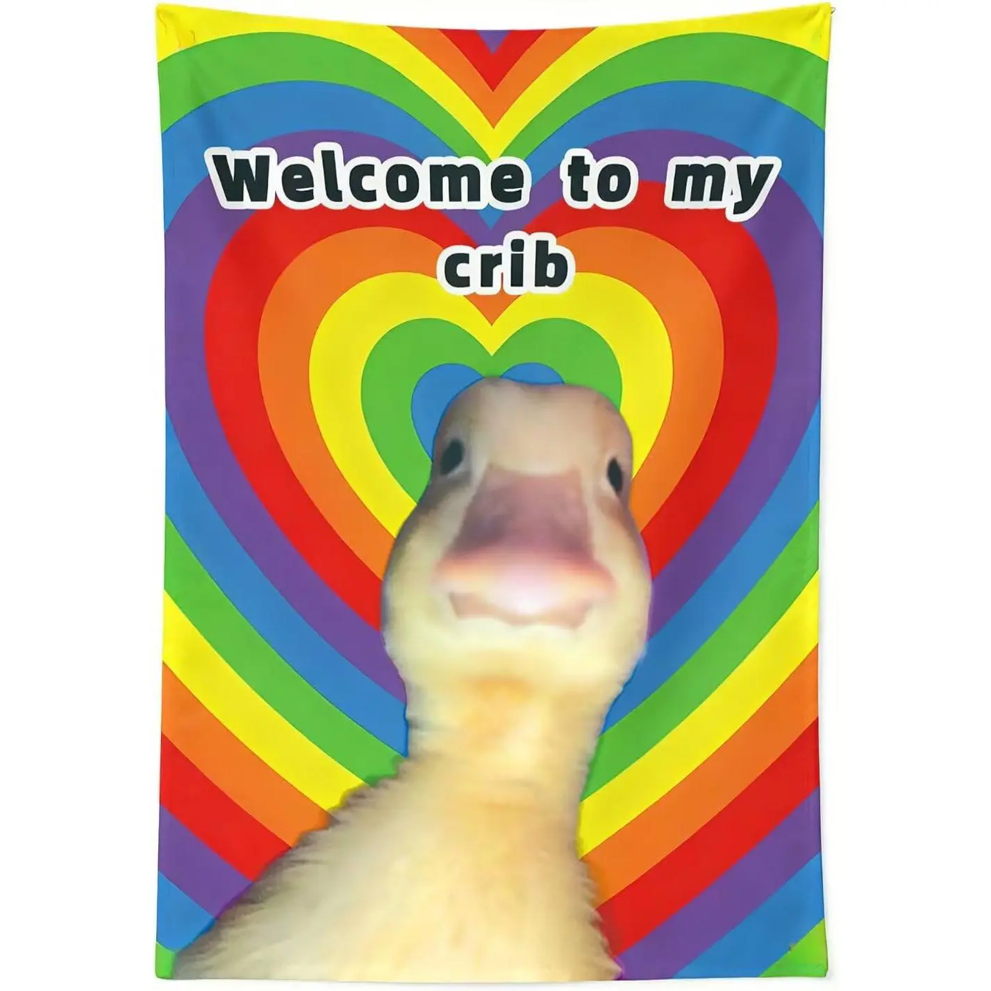 Welcome to My Crib Duck Flag Funny Flag 2x3 Ft |   teen boys room ornaments, wall banners Decor for Bedroom, dorm posters, meme tapestry, cool things, y2k