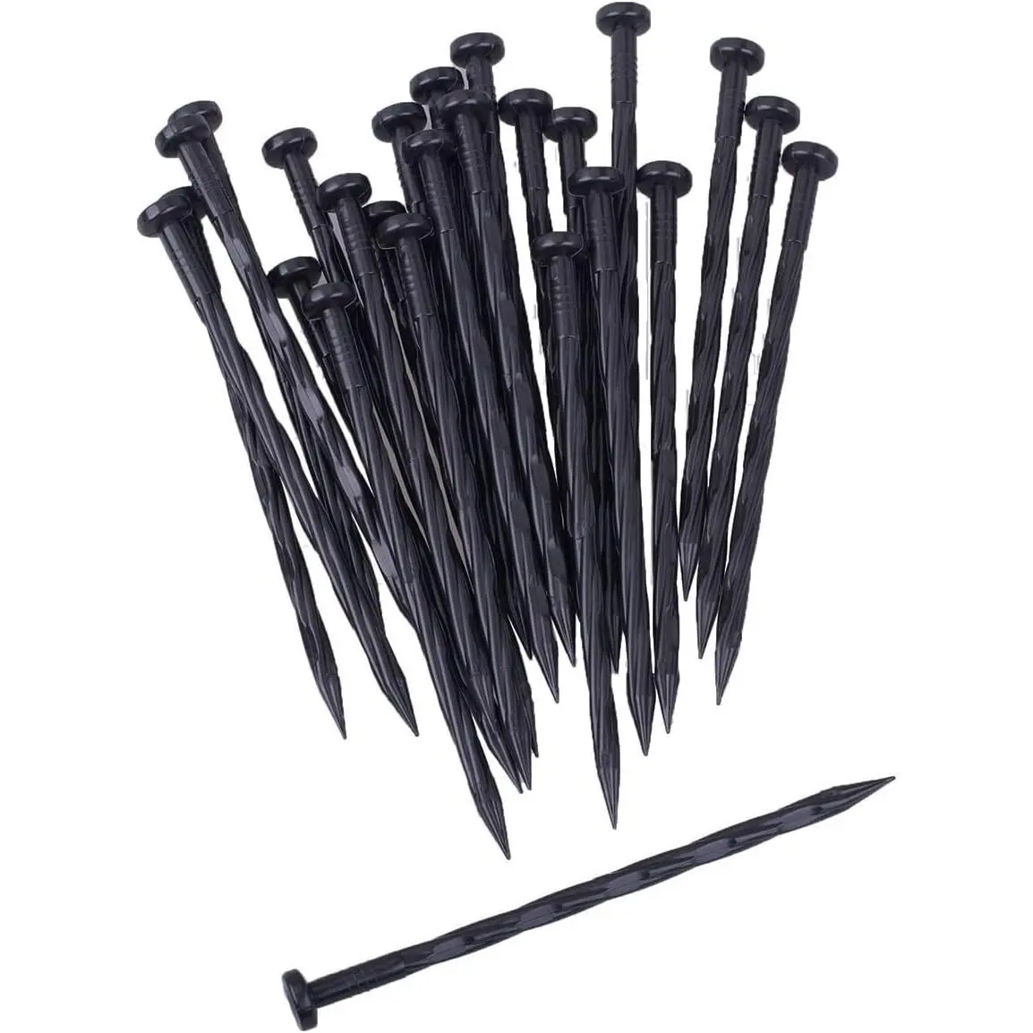 Landscape Edging Spikes, 8 inch Edging Spikes for Landscaping, Flower Gardens, Lawn (25 PC)