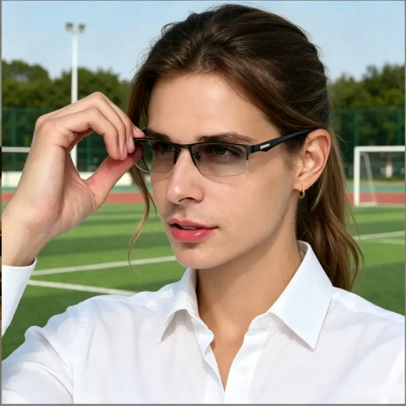 Unisex Photochromic Progressive Eyeglasses with Photochromic Lens - Blue Light Blocking, UV Protection for Sports, Cycling Outdoor Activities, Eyeglasses Photochromic