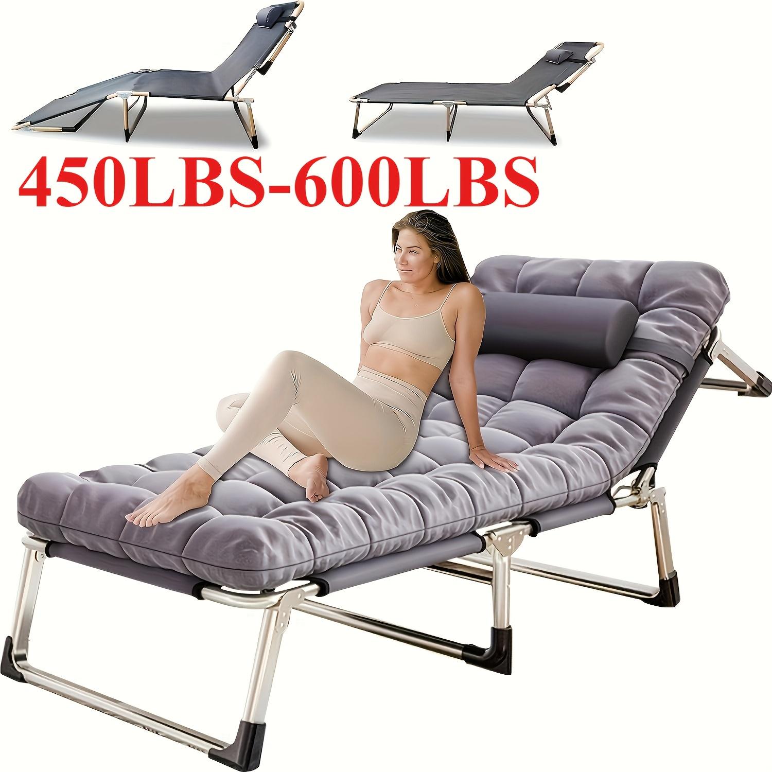 Heavy-duty Folding Bed 8-10 Feet with Flip-top Mattress 450-600LBS Capacity Portable Guest Bed for Home Use