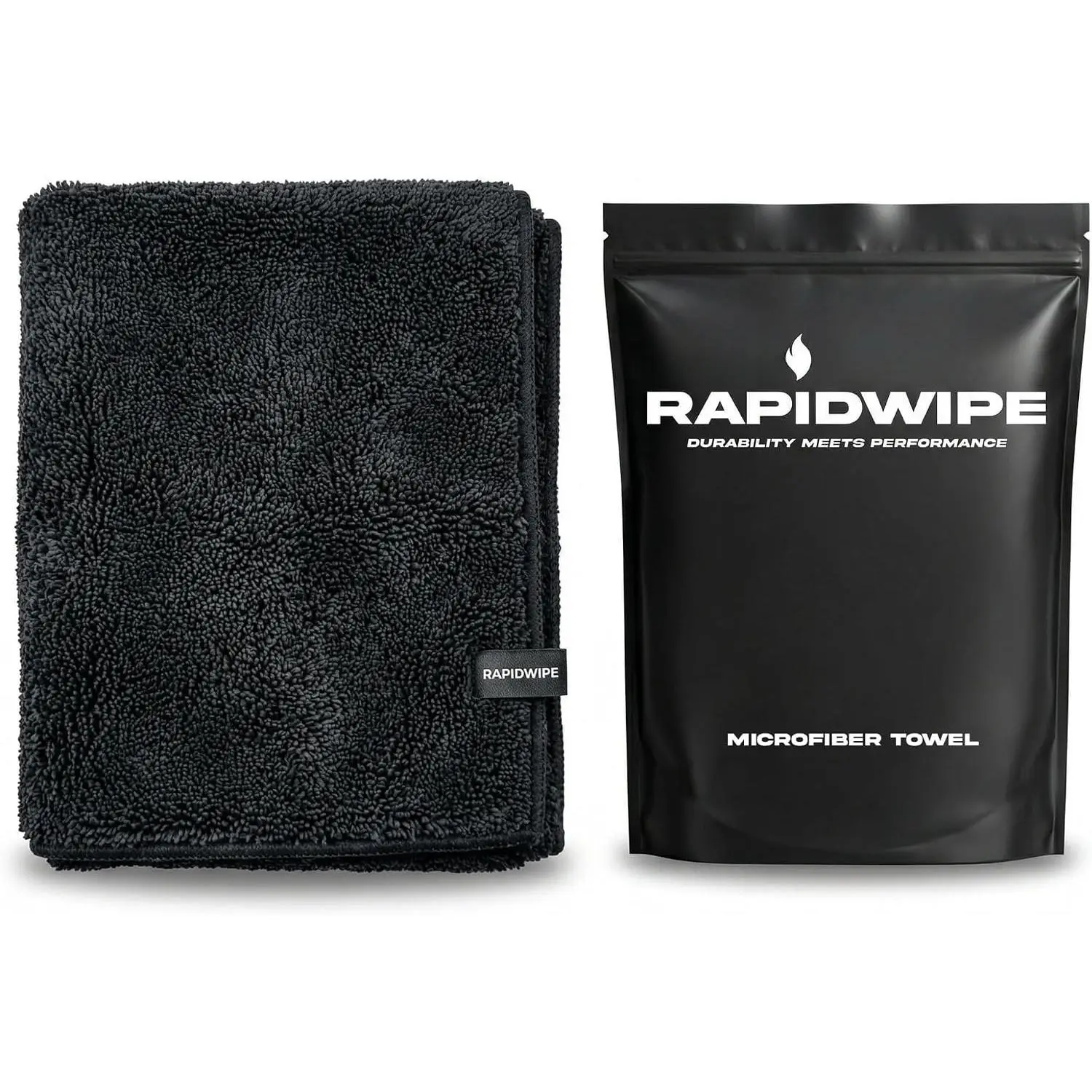 RAPIDWIPE 24" x 36" Ultra Drying Towel 1300 GSM Twisted Loop Microfiber, Super Absorbent, No Streaks or Lint, Double Sided –   Wash Towel, Auto Detailing Cloth,